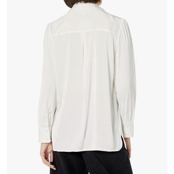 The Drop Lucywhims Shirt Black Blouse Collar Shirt Buttons Womens Large New 1E - Picture 4 of 6